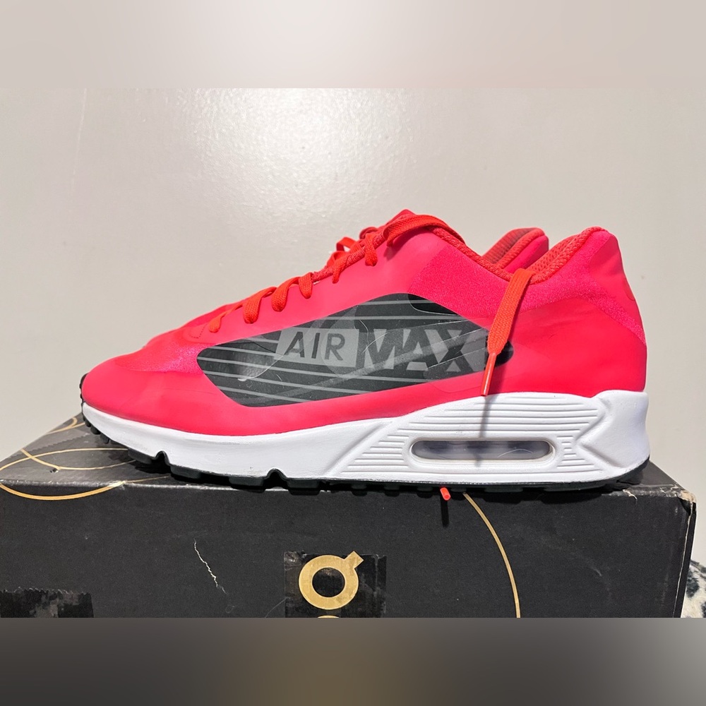 2017 Mens Nike Air Max 90 NS GPX 'Big Logo' Crimson Red Used Size 12 Rare NDS